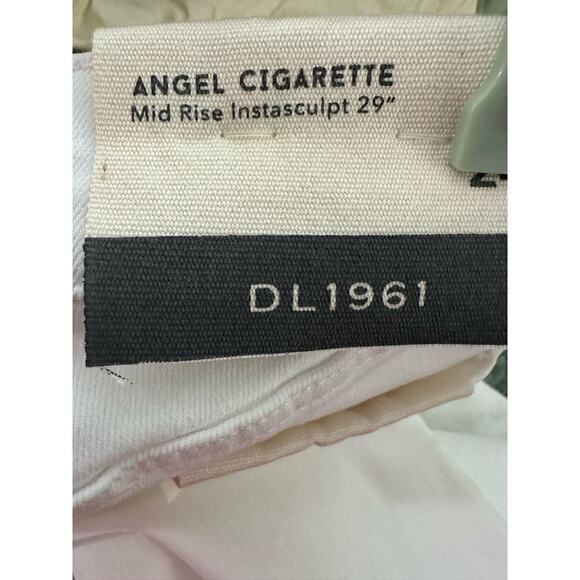 DL1961 Angel Cigarette Mid Rise Instasculpt 29” Milk White Jeans Pants - Sz 24 - Picture 5 of 7